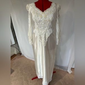 Mid-1990's wedding gown with train